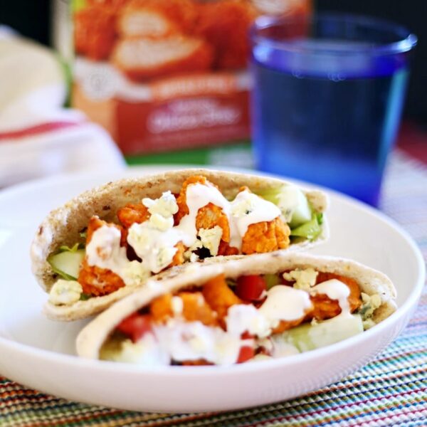 Fast and Easy Buffalo Chicken Pita Sandwiches Haus of Boys
