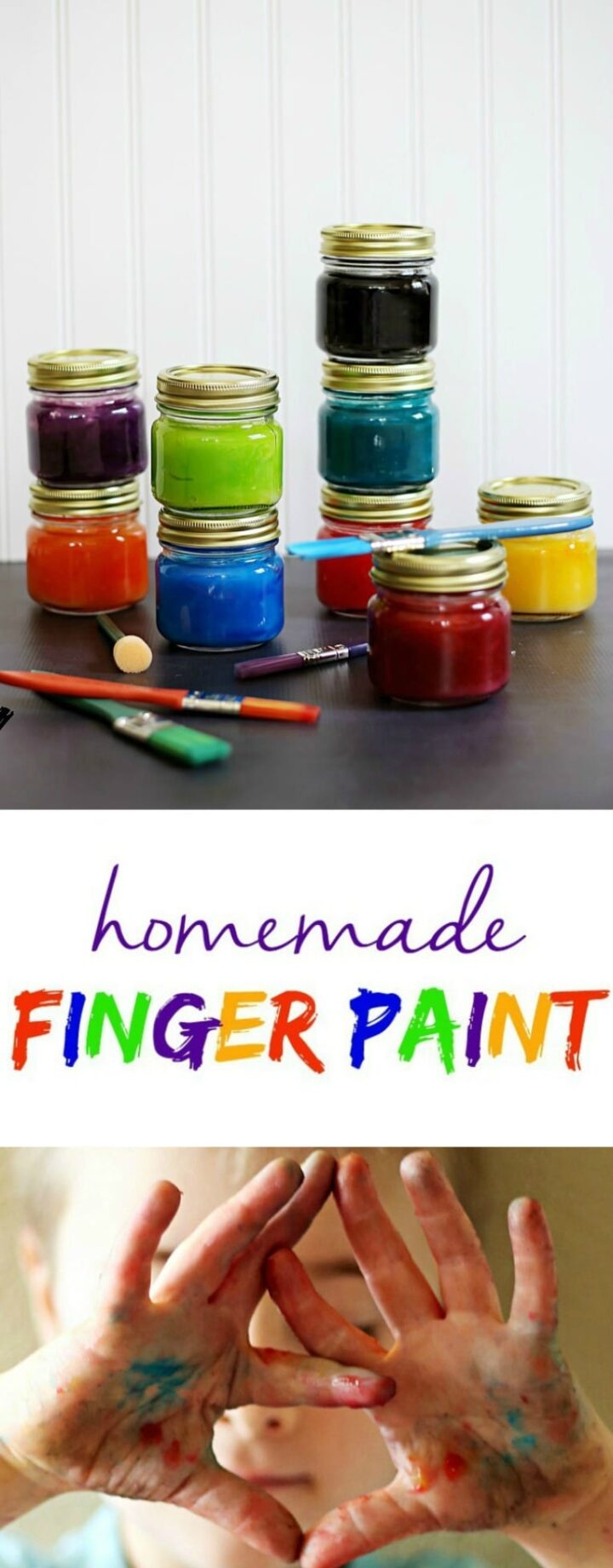 Fun with DIY NonToxic Homemade Finger Paint Haus of Boys