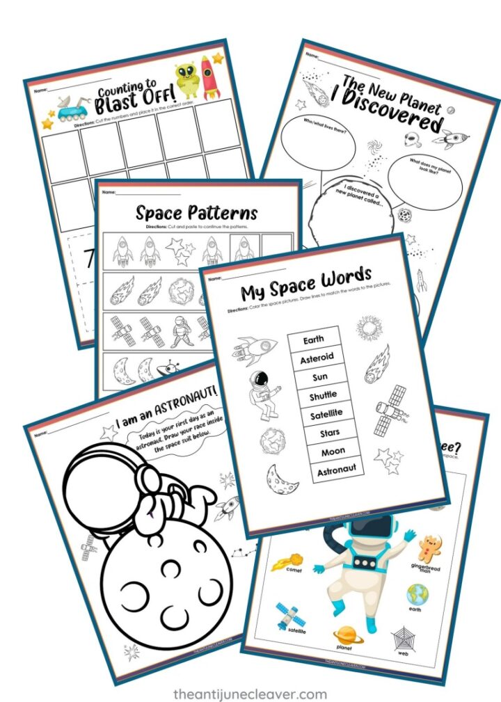 out of this world space printables for kids the anti