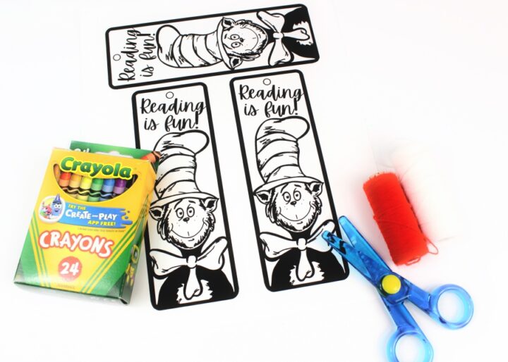 Dr. Seuss Cat in the Hat Bookmark Craft | Haus of Boys
