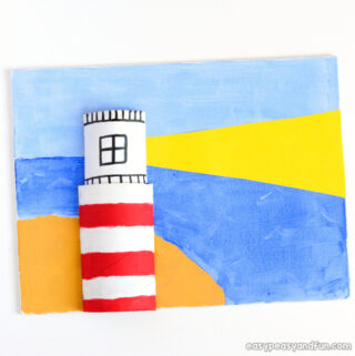 The Cutest Paper Plate Lighthouse Craft for Kids | Haus of Boys