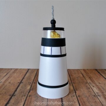The Cutest Paper Plate Lighthouse Craft for Kids | Haus of Boys